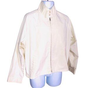 Vintage 70s Harrington Baracuta Bomber Jacket Mens L Off White Full Zip